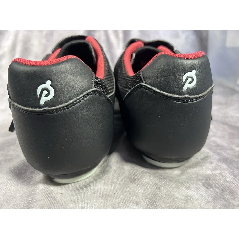 Peloton Cycling Shoes EU 46 Mens 12 Black Red Delta Cleats Spin Bike